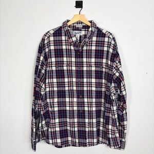 Duluth‎ Trading Untucked Flannel Shirt 2XL Relaxed Fit Plaid Long Sleeve Cotton